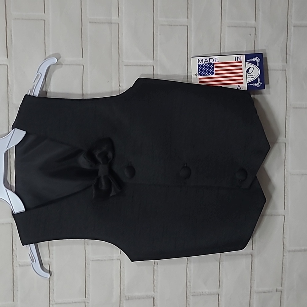 NWT Black Lito Vest and matching Bow Tie